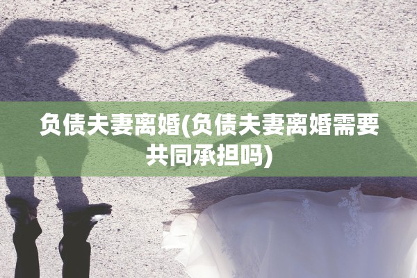 负债夫妻离婚(负债夫妻离婚需要共同承担吗)