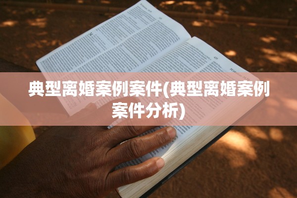 典型离婚案例案件(典型离婚案例案件分析)