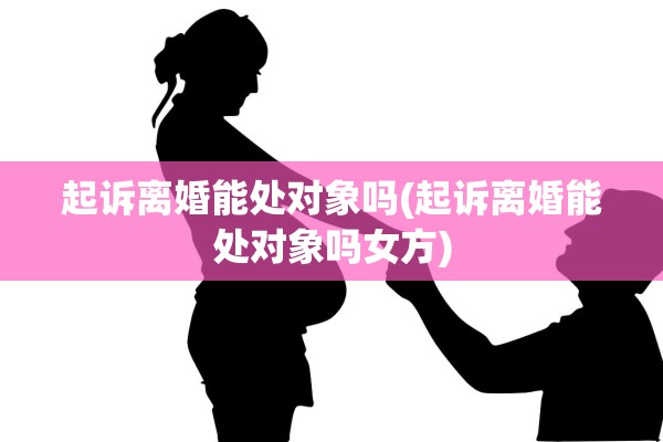 起诉离婚能处对象吗(起诉离婚能处对象吗女方)