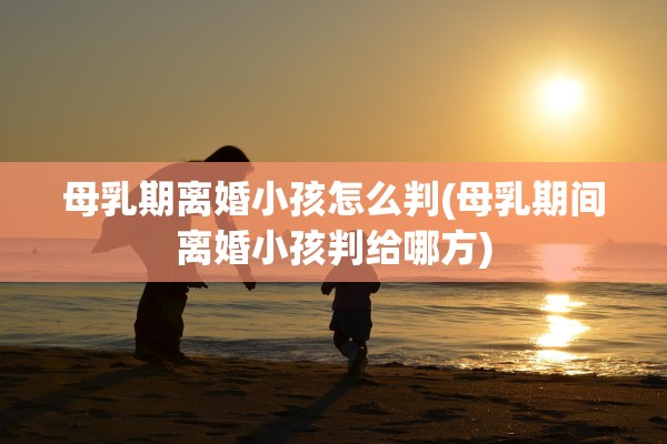 母乳期离婚小孩怎么判(母乳期间离婚小孩判给哪方)