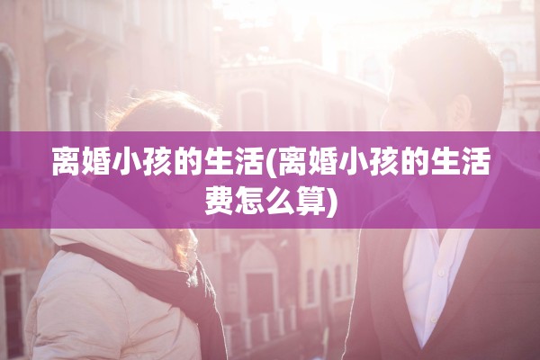 离婚小孩的生活(离婚小孩的生活费怎么算)