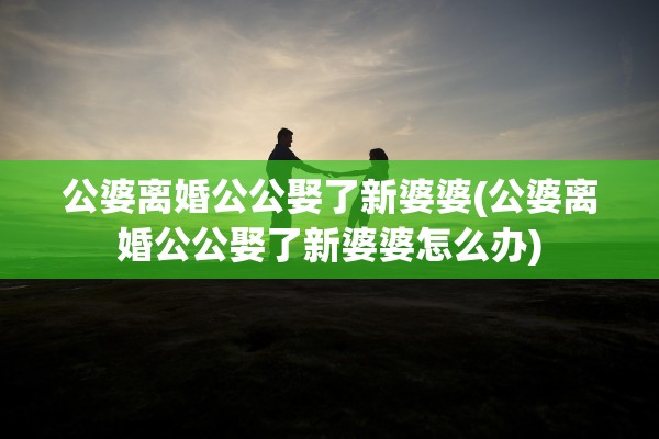 公婆离婚公公娶了新婆婆(公婆离婚公公娶了新婆婆怎么办)
