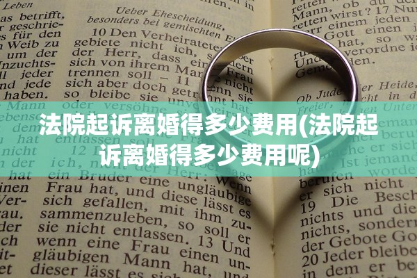 法院起诉离婚得多少费用(法院起诉离婚得多少费用呢)