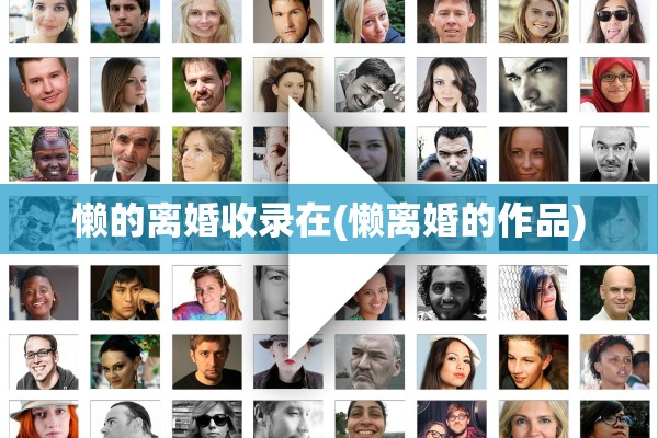 懒的离婚收录在(懒离婚的作品)