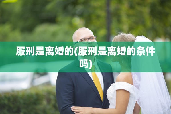 服刑是离婚的(服刑是离婚的条件吗)