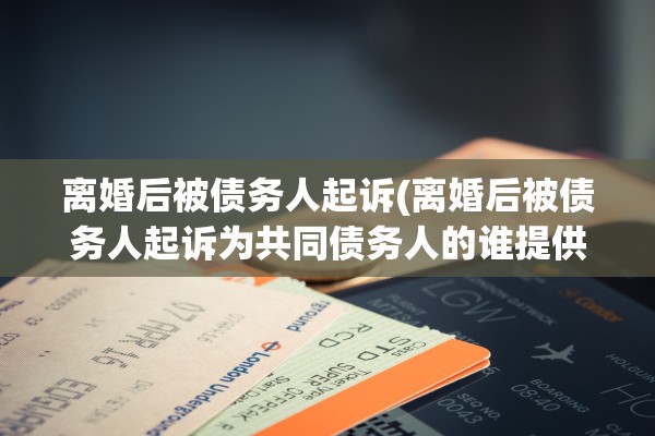 离婚后被债务人起诉(离婚后被债务人起诉为共同债务人的谁提供证据举证)