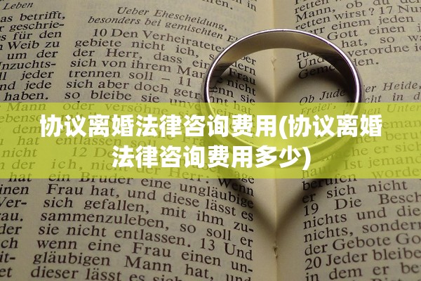 协议离婚法律咨询费用(协议离婚法律咨询费用多少)