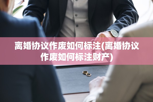 离婚协议作废如何标注(离婚协议作废如何标注财产)