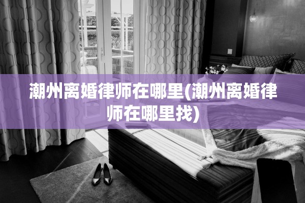 潮州离婚律师在哪里(潮州离婚律师在哪里找)