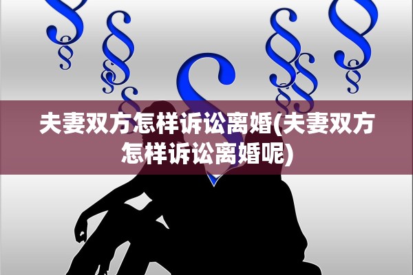 夫妻双方怎样诉讼离婚(夫妻双方怎样诉讼离婚呢)