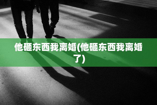 他砸东西我离婚(他砸东西我离婚了)