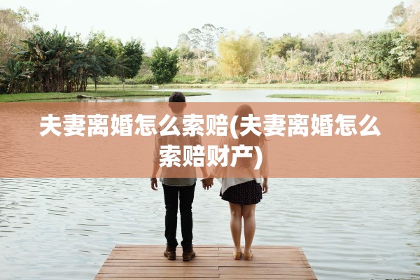 夫妻离婚怎么索赔(夫妻离婚怎么索赔财产)