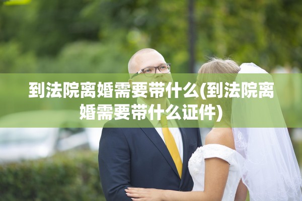到法院离婚需要带什么(到法院离婚需要带什么证件)