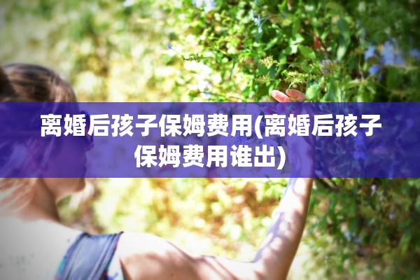 离婚后孩子保姆费用(离婚后孩子保姆费用谁出)