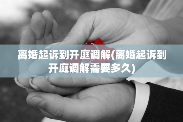 离婚起诉到开庭调解(离婚起诉到开庭调解需要多久)