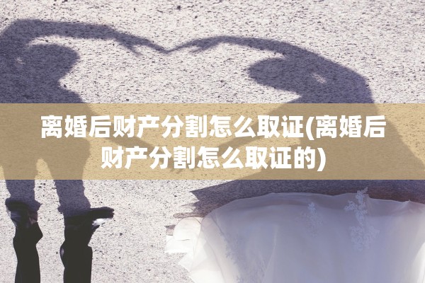 离婚后财产分割怎么取证(离婚后财产分割怎么取证的)