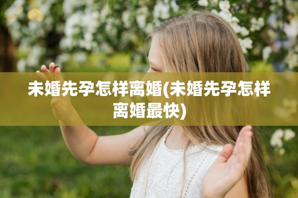 未婚先孕怎样离婚(未婚先孕怎样离婚最快)