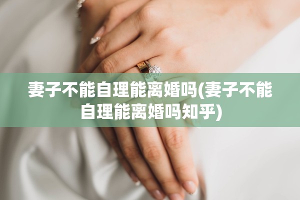 妻子不能自理能离婚吗(妻子不能自理能离婚吗知乎)