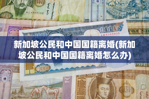 新加坡公民和中国国籍离婚(新加坡公民和中国国籍离婚怎么办)