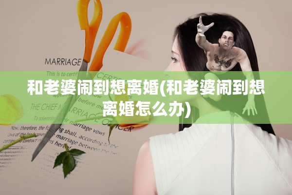和老婆闹到想离婚(和老婆闹到想离婚怎么办)