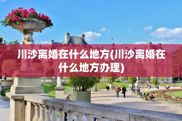 川沙离婚在什么地方(川沙离婚在什么地方办理)