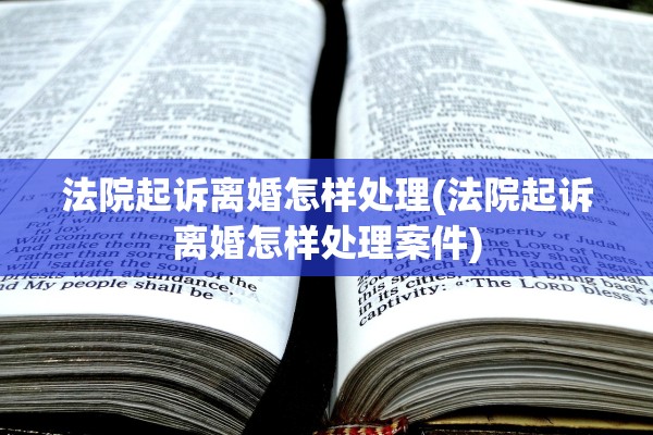 法院起诉离婚怎样处理(法院起诉离婚怎样处理案件)
