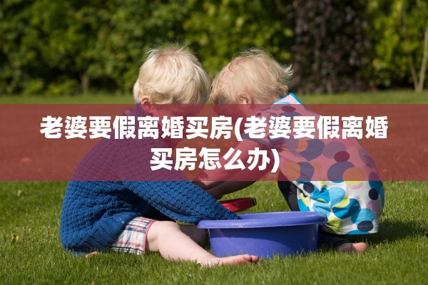 老婆要假离婚买房(老婆要假离婚买房怎么办)