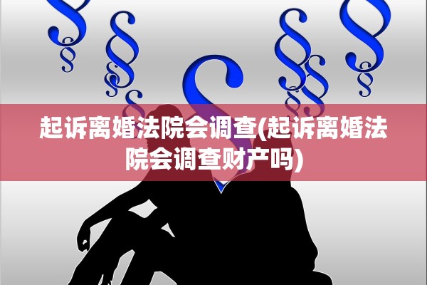 起诉离婚法院会调查(起诉离婚法院会调查财产吗)