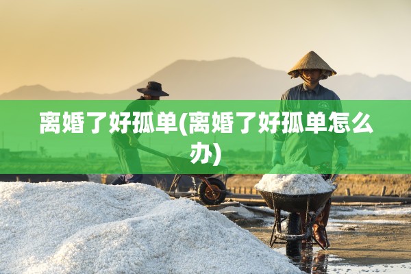 离婚了好孤单(离婚了好孤单怎么办)
