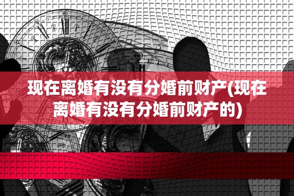 现在离婚有没有分婚前财产(现在离婚有没有分婚前财产的)