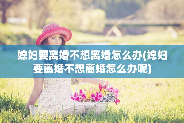 媳妇要离婚不想离婚怎么办(媳妇要离婚不想离婚怎么办呢)