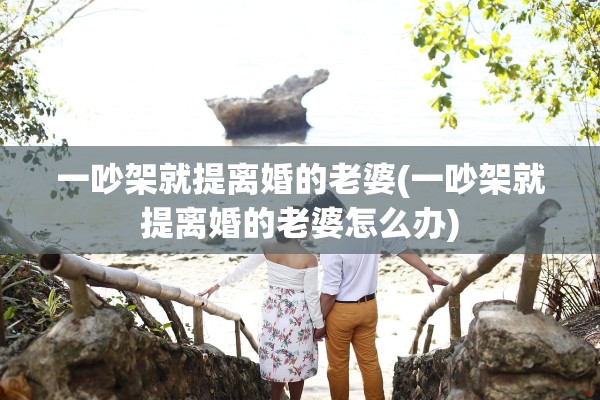 一吵架就提离婚的老婆(一吵架就提离婚的老婆怎么办)