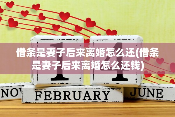 借条是妻子后来离婚怎么还(借条是妻子后来离婚怎么还钱)