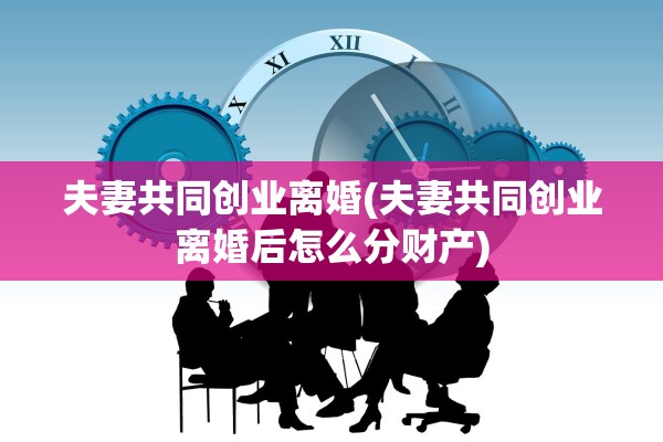 夫妻共同创业离婚(夫妻共同创业离婚后怎么分财产)