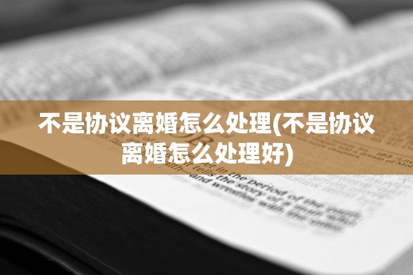 不是协议离婚怎么处理(不是协议离婚怎么处理好)