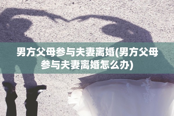 男方父母参与夫妻离婚(男方父母参与夫妻离婚怎么办)