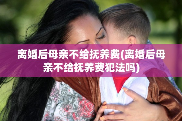 离婚后母亲不给抚养费(离婚后母亲不给抚养费犯法吗)