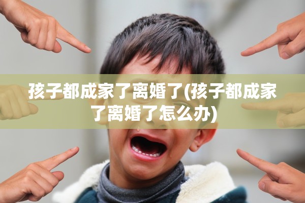 孩子都成家了离婚了(孩子都成家了离婚了怎么办)