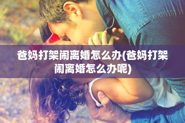 爸妈打架闹离婚怎么办(爸妈打架闹离婚怎么办呢)