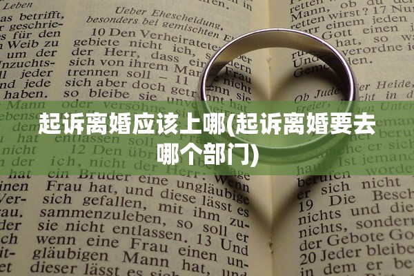 起诉离婚应该上哪(起诉离婚要去哪个部门)