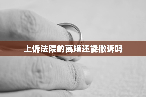 上诉法院的离婚还能撤诉吗