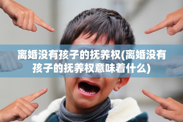 离婚没有孩子的抚养权(离婚没有孩子的抚养权意味着什么)