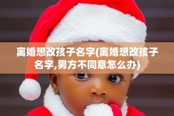 离婚想改孩子名字(离婚想改孩子名字,男方不同意怎么办)