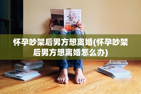 怀孕吵架后男方想离婚(怀孕吵架后男方想离婚怎么办)