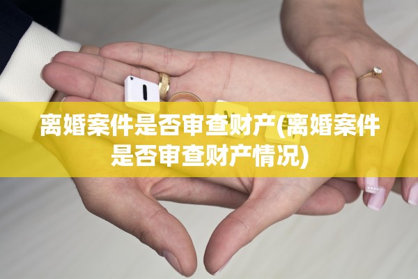 离婚案件是否审查财产(离婚案件是否审查财产情况)