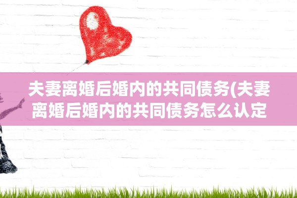 夫妻离婚后婚内的共同债务(夫妻离婚后婚内的共同债务怎么认定) 夫妻离婚后婚内的共同债务(夫妻离婚后婚内的共同债务怎么认定)