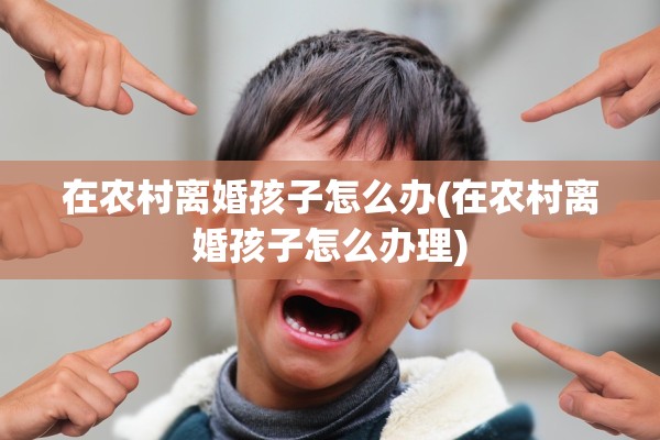 在农村离婚孩子怎么办(在农村离婚孩子怎么办理) 在农村离婚孩子怎么办(在农村离婚孩子怎么办理)