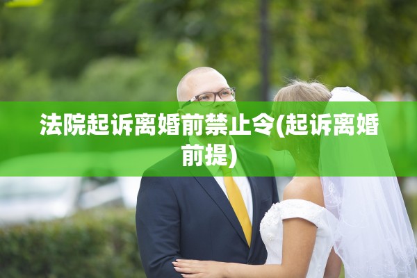 法院起诉离婚前禁止令(起诉离婚前提) 法院起诉离婚前禁止令(起诉离婚前提)
