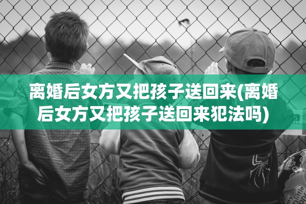 离婚后女方又把孩子送回来(离婚后女方又把孩子送回来犯法吗)