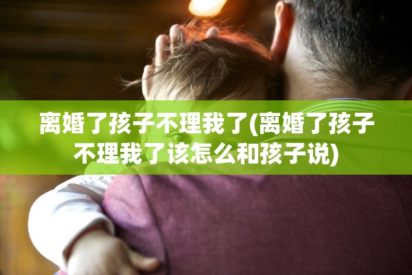 离婚了孩子不理我了(离婚了孩子不理我了该怎么和孩子说) 离婚了孩子不理我了(离婚了孩子不理我了该怎么和孩子说)